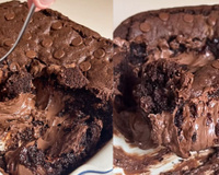 Eu quero ver você conseguir resistir esse cookie de travessa recheado com muita Nutella!