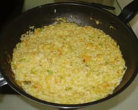 Risoto de abóbora e camarão