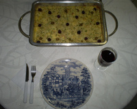 Bacalhau de forno com purê à moda do Antonio