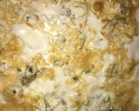 Filé de peixe ao molho branco com coentro