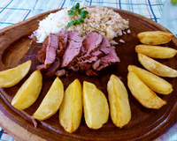 Rosbife de filé mignon com vinho do Porto