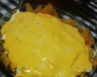 Nachos mexicanos (com doritos) carne moída e sour cream