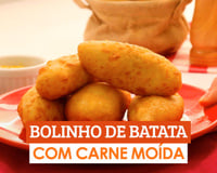 Bolinho de batata com carne moída