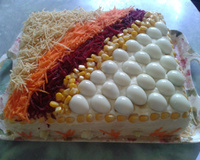 Torta fria de pão de forma com frango