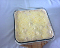 Gravatinha com frango e molho branco