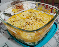 Escondidinho de abóbora com couve e queijo