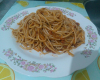 Macarrão simples com bacon