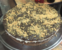 Cheesecake de paçoca e brigadeiro