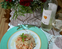 Risoto de limão siciliano com camarões