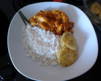 Frango com moranga na panela de pressão