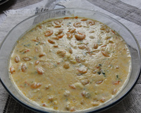 Camarão com catupiry dissolvido