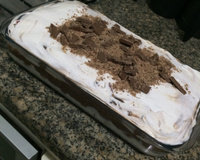 Pavê de morango com chocolate