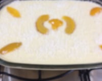 Pavê de pêssego em calda