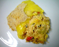 Escondidinho de frango com mandioquinha salsa