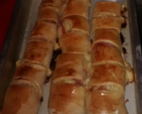 Pãezinhos de presunto e queijo