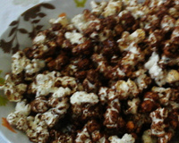 Pipoca com chocolate