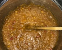 Rabada com pirão de farinha de mandioca