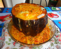 Abóbora Cabotia Recheada com Frango