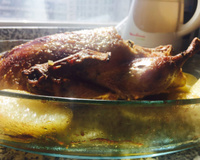 Pato recheado à moda do chef