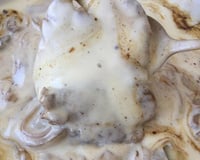 Creme de batata para acompanhar o bife acebolado