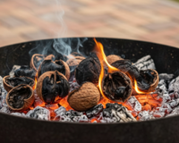 Por que você deve colocar cascas de nozes nas brasas de uma churrasqueira e quais são seus benefícios?