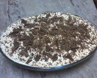 Pavê de creme, chocolate e marshmallow