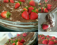 Pavê de morango com chocolate