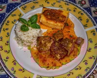 Polenta cremosa ao molho