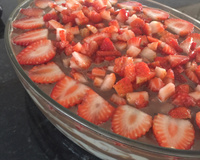 Pavê de morango com chocolate