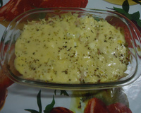 Arroz com presunto e requeijão cremoso