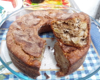 Bolo de maçã com granola