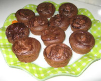 Muffin de chocolate com recheio de creme de avelã