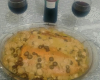 Salmão ao forno com molho branco