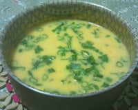 Sopa de mandioquinha com cenoura