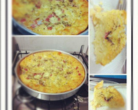 Torta salgada de presunto e queijo