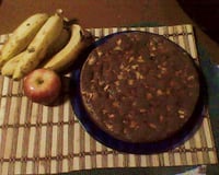 Bolo de banana e maçã