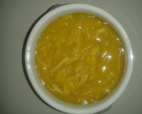 Sopa de abóbora com frango