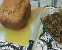 Pão de lingüiça com azeitonas para máquina de pão