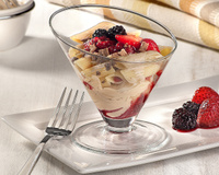 Penne ao Creme de Mascarpone com Calda de Frutas Vermelhas