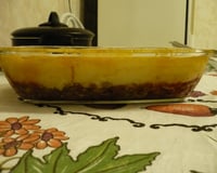 Escondidinho de carne seca com purê de batatas