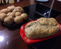 Pão integral com farinha integral, linhaça e aveia