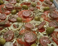 Pizza de pão de forma