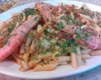Penne ao molho de camarão