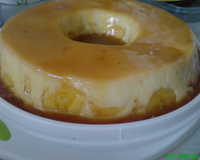 Pudim de bananas carameladas