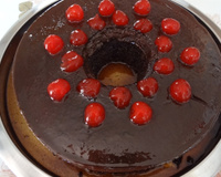 Bolo pudim de chocolate