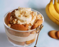 Sobremesa de banana em copinhos sem assar: delicada, cremosa e muito fácil