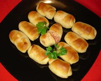 Enroladinho de presunto e queijo