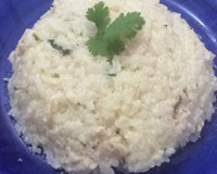 Risoto de frango com creme de leite