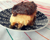 Mousse de maracujá e chocolate