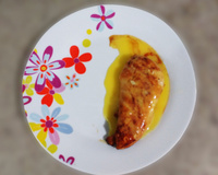 Carpaccio de pera com mostarda, vinho e nozes